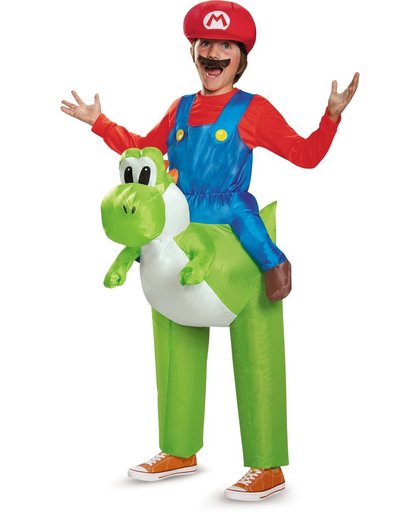 Opblaasbaar Nintendo® Mario op Yoshi kostuum voor kinderen