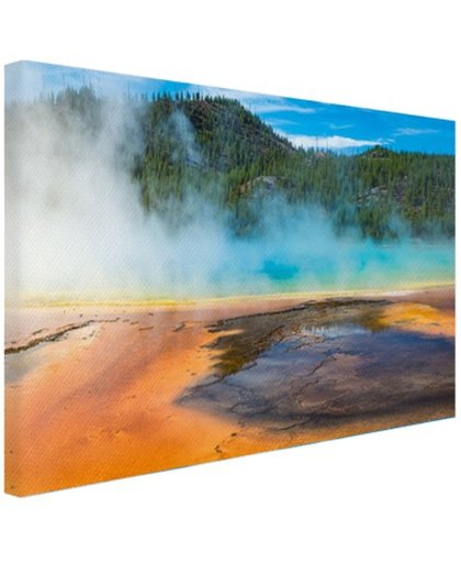 Yellowstone Nationaal Park Amerika Canvas 180x120 cm - Foto print op Canvas schilderij (Wanddecoratie)