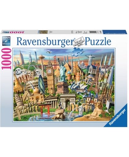 Ravensburger puzzel Bezienswaardigheden wereldwijd - Legpuzzel - 1000 stukjes