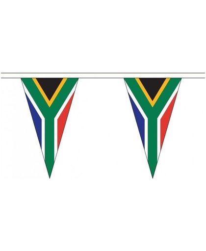 Zuid Afrika landen punt vlaggetjes 5 meter - slinger / vlaggenlijn