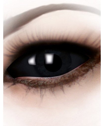 Zwarte ogen contact lenzen voor volwassenen - Schmink
