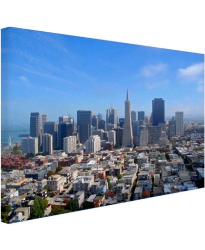Luchtfoto van San Fransisco Canvas 180x120 cm - Foto print op Canvas schilderij (Wanddecoratie)