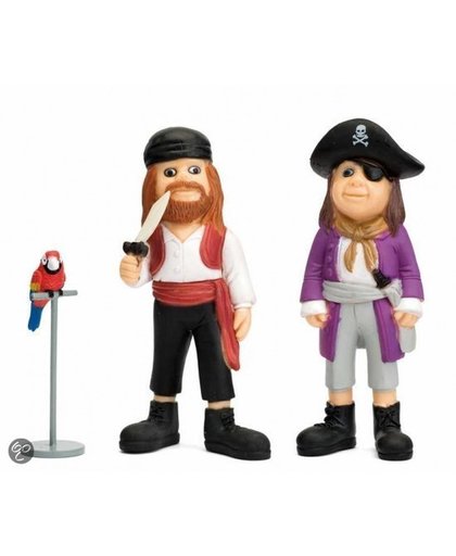 Micki Figuren piraat, rosalinda en papegaai