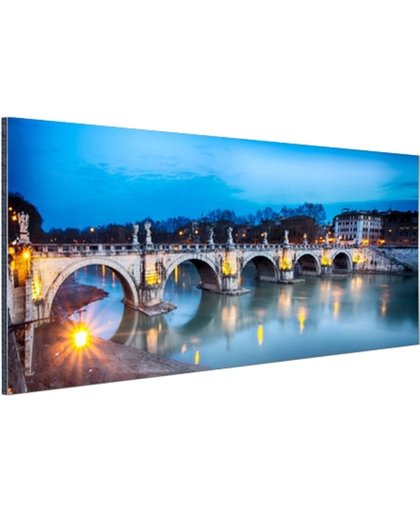 FotoCadeau.nl - Verlichte brug in Rome Aluminium 30x20 cm - Foto print op Aluminium (metaal wanddecoratie)