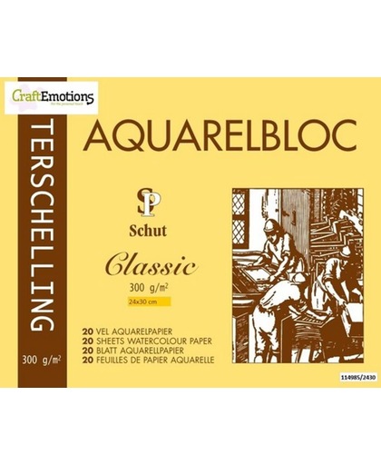 Schut Terschelling Aquarelblok Classic 24x30cm 300 gram - 20 sheets.
