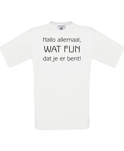 Mijncadeautje - Unisex T-shirt - Luizenmoeder - Wat fijn dat je er bent - Wit (maat L)