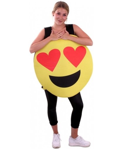 Emoticon kostuum hartjes ogen voor volwassenen - Smiley outfit