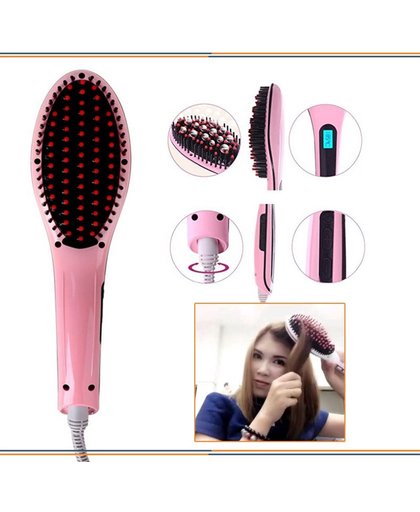 Stijlborstel | Straight brush | Elektrische Haarborstel | Stijltang Hairbrush | Stijltangborstel brush | Kleur: Zwart