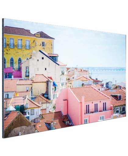 Kleurrijk Lissabon Aluminium 180x120 cm - Foto print op Aluminium (metaal wanddecoratie)
