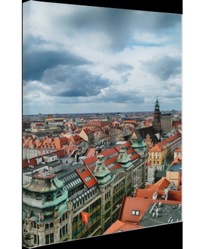FotoCadeau.nl - Stadsgezicht van Wroclaw Polen Canvas 40x60 cm - Foto print op Canvas schilderij (Wanddecoratie)