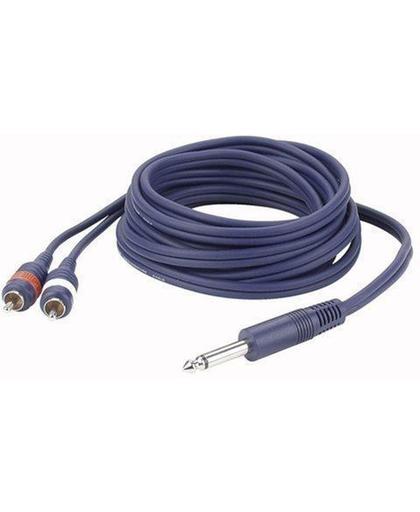DAP Audio DAP kabel, Jack mono - 2 x RCA (tulp), 150cm Home entertainment - Accessoires