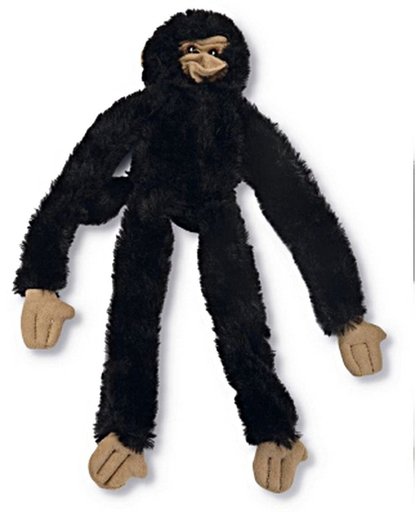 Flatino pluche speeltje aap zwart 30cm