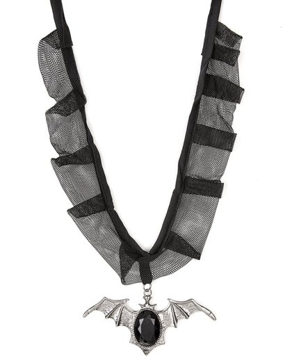 Halsband vleermuis voor volwassenen Halloween accessoire - Verkleedattribuut