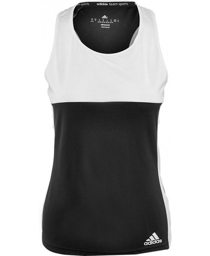 adidas T16 Tanktop Dames  Sporttop - Maat XL  - Vrouwen - zwart/wit