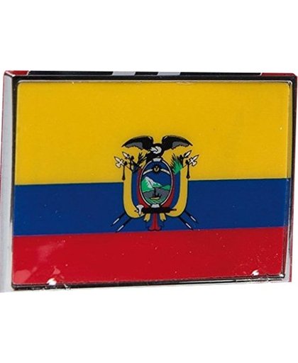 Race Sport Embleem Vlag Ecuador Chroom 71 X 46 Mm Per Stuk