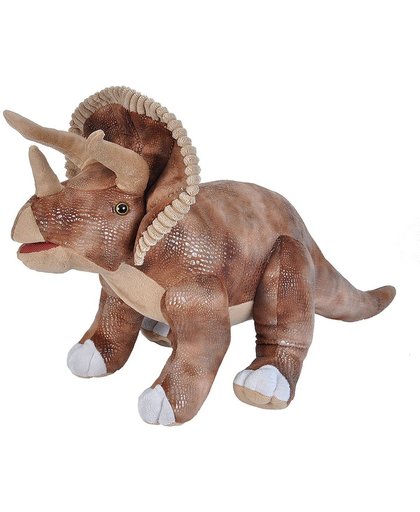 Triceratops knuffel - pluche - bruin - (L65 x H30 x B23 cm)