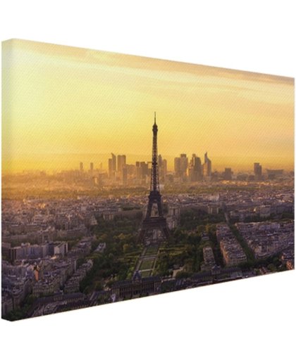 FotoCadeau.nl - De Eiffeltoren als middelpunt Canvas 80x60 cm - Foto print op Canvas schilderij (Wanddecoratie)