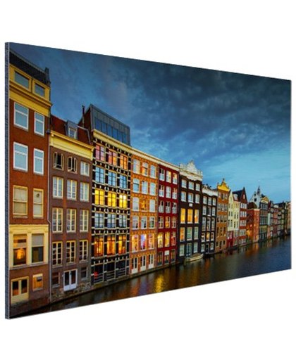 FotoCadeau.nl - Pakhuizen bij stormachtige hemel Aluminium 60x40 cm - Foto print op Aluminium (metaal wanddecoratie)