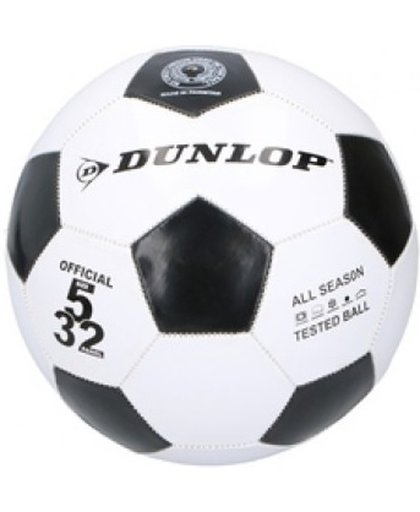 Dunlop Voetbal Pvc Zwart/wit Junior Maat 5