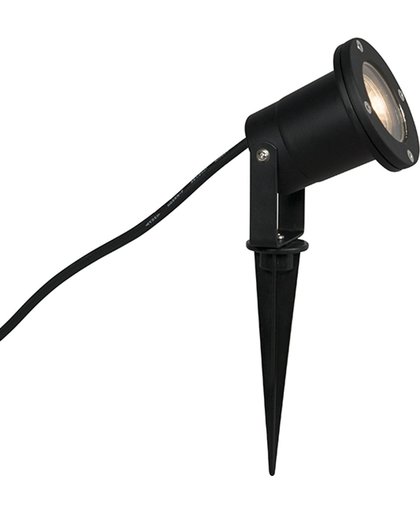 QAZQA Basic - Priklamp - 1 lichts - Ø 97 mm - Zwart