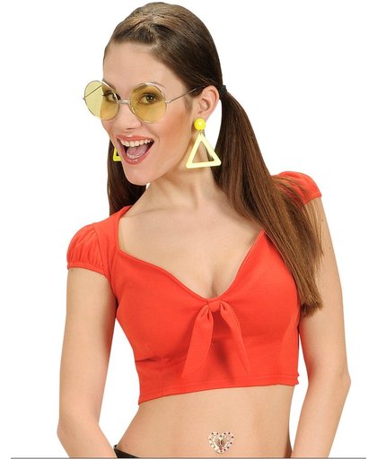 Sexy rode top met strik voor vrouwen - Verkleedkleding