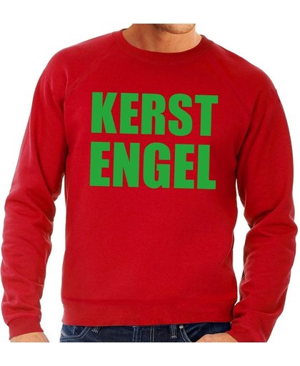 Foute kersttrui / sweater Kerst Engel rood voor heren - Kersttruien L (52)
