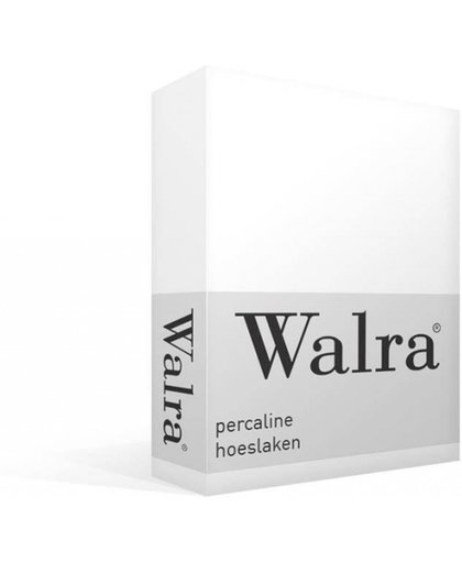 Walra Percaline katoen hoeslaken - White - Lits-jumeaux (160x200 cm)