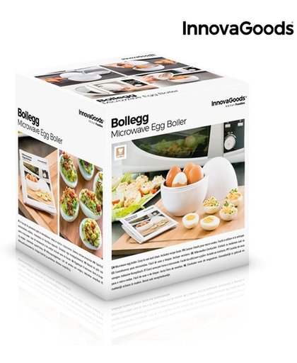 InnovaGoods Kitchen Foodies Boilegg eierkoker voor de magnetron met receptenboekje!