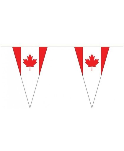 Canada landen punt vlaggetjes 20 meter - slinger / vlaggenlijn
