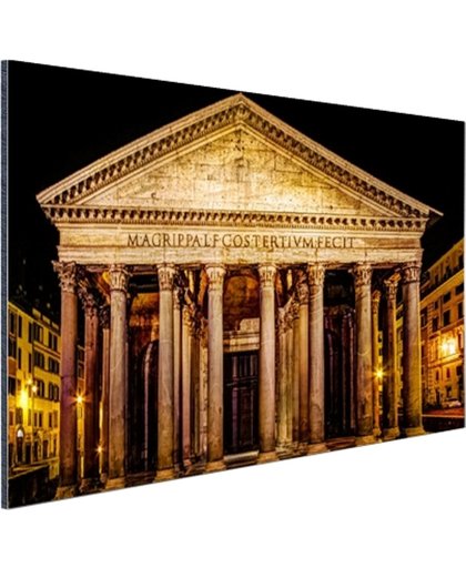 FotoCadeau.nl - Pantheon Rome in de nacht Aluminium 90x60 cm - Foto print op Aluminium (metaal wanddecoratie)