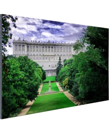 Het Koninklijk Paleis in Madrid Aluminium 180x120 cm - Foto print op Aluminium (metaal wanddecoratie)