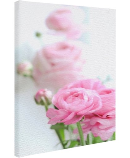 Close-up van roze rozen Canvas 120x180 cm - Foto print op Canvas schilderij (Wanddecoratie)