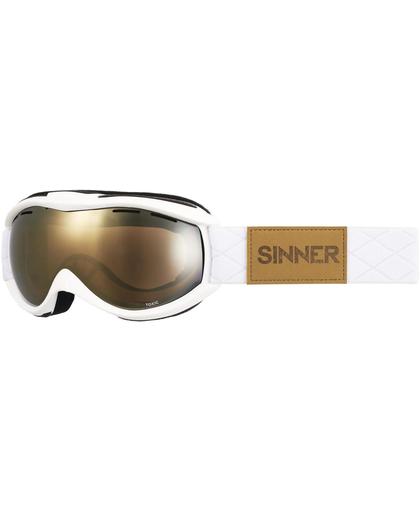 Sinner Toxic - Skibril - Volwassenen - Wit/Goud
