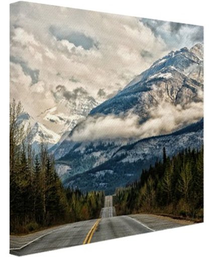 Canadees berglandschap Canvas 180x120 cm - Foto print op Canvas schilderij (Wanddecoratie)
