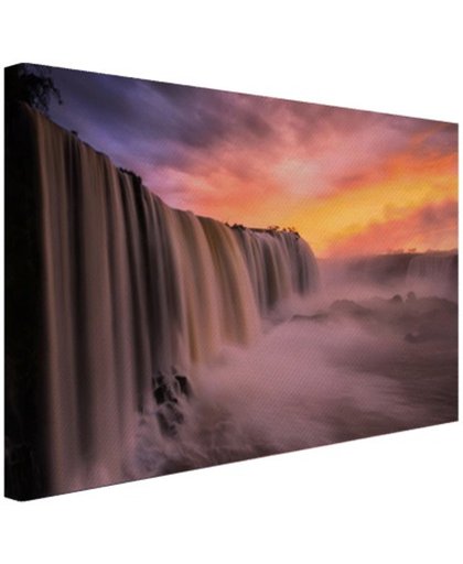 Iguazu waterval Canvas 180x120 cm - Foto print op Canvas schilderij (Wanddecoratie)