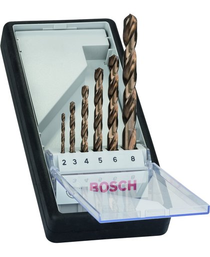 Bosch - 6-delige Robust Line metaalborenset HSS-Co 2; 3; 4; 5; 6; 8 mm