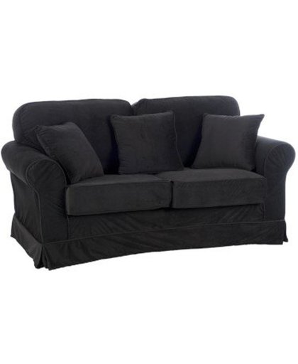 Duverger Velvet - Sofa - 2-zitbank - fluweel - zwart - kussens