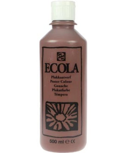 Plakkaatverf Ecola flacon van 500 ml, bruin