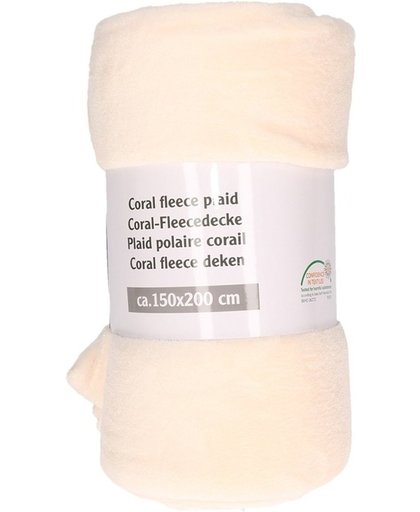 Licht zalm roze fleece deken - 150 x 200 cm - plaid