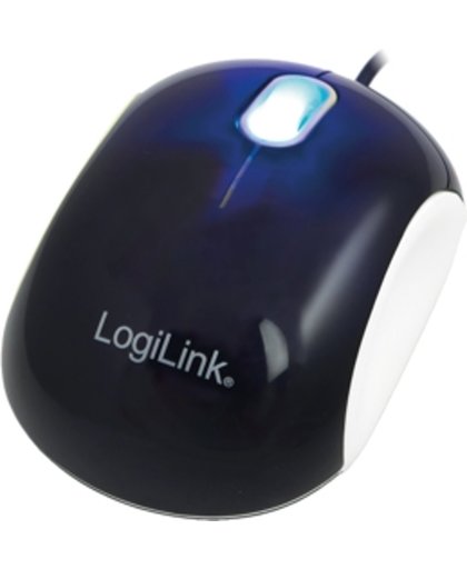 LogiLink Cooper muis USB Optisch 1000 DPI Ambidextrous Zwart, Wit