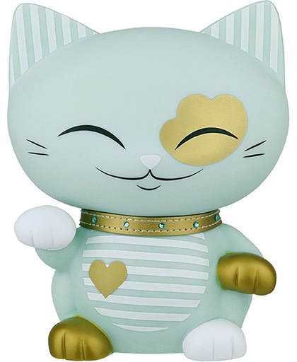 Mani the Lucky Cat (Maneki Neko) - Spaarpot met bedel - lichtgroen