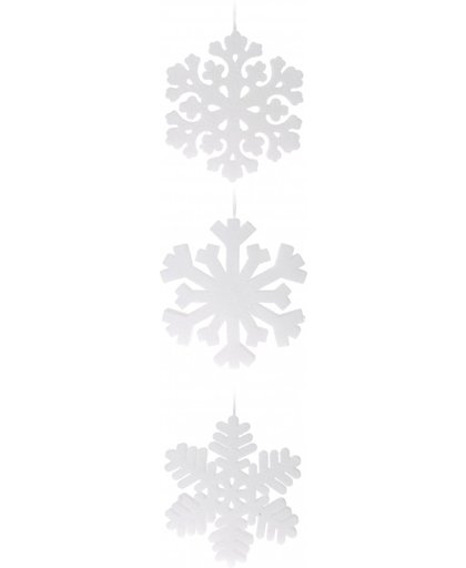 Sneeuwvlok hangdecoratie wit 30 cm 1x