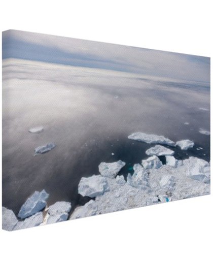 De Noordpool Canvas 180x120 cm - Foto print op Canvas schilderij (Wanddecoratie)