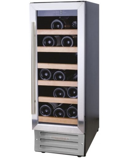 Caviss SE 118 SBE Inbouw Compressorwijnkoeler Roestvrijstaal 18fles(sen) A wijnkoeler