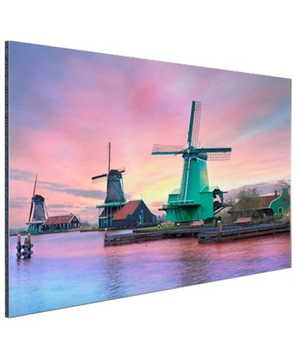 FotoCadeau.nl - Amsterdamse iconische windmolen Aluminium 60x40 cm - Foto print op Aluminium (metaal wanddecoratie)