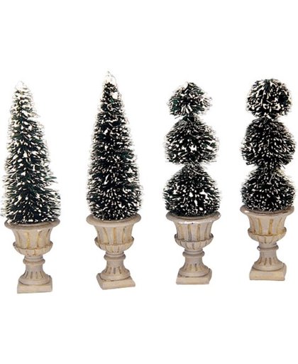 Lemax - Cone-shaped & Sculpted Topiaries - Set Of 4