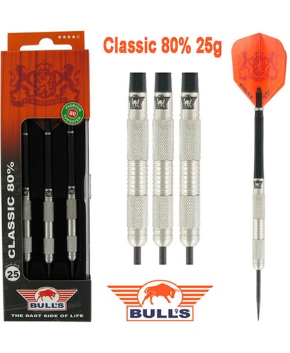 BULL'S Classic 80% dartpijlen 25 gram
