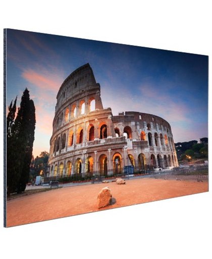 Colosseum in de nacht Aluminium 180x120 cm - Foto print op Aluminium (metaal wanddecoratie)