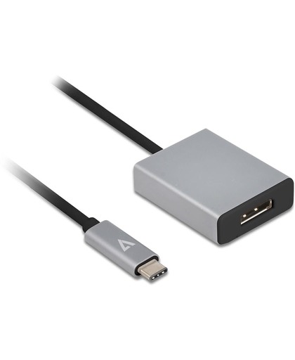 V7 V7UCHDMI-ALUGR-1EC USB 3.1 C HDMI Zwart, Grijs kabeladapter/verloopstukje