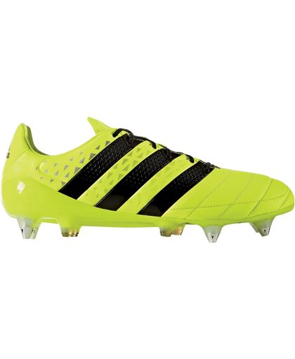 adidas ACE 16.1 SG Voetbalschoenen Leather Heren Voetbalschoenen - Maat 41 1/3 - Mannen - geel/zwart
